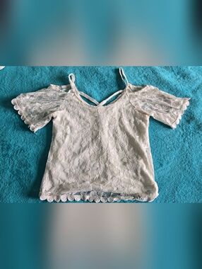 Women's Cream Lace Camisole with Adjustable Straps